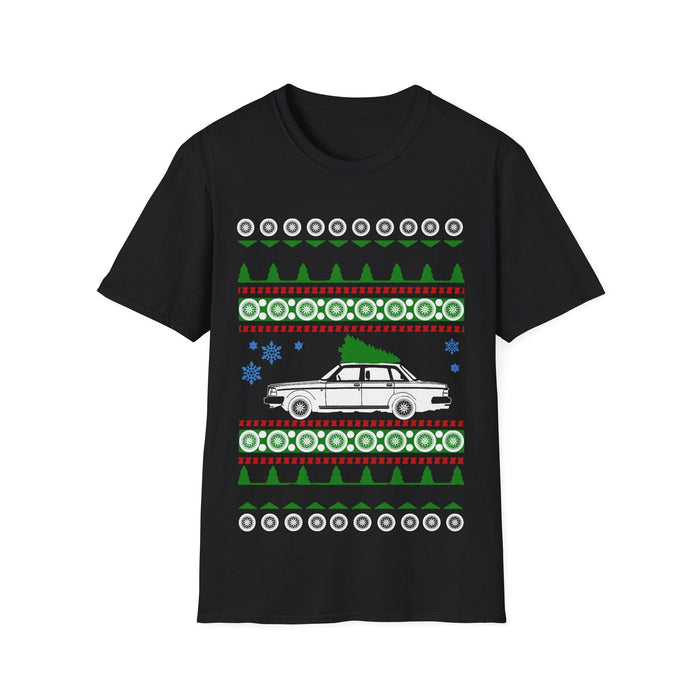 Swedish Car like a 240 Ugly Christmas "sweater" t-shirt