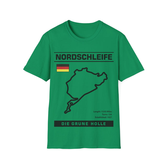 Nordschleife Die Grune Holle Track Outline T-shirt for customers residing in Australia or New Zealand ONLY---prints and ships from Australia