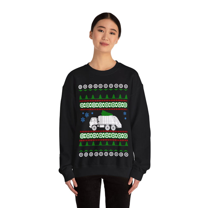 Garbage truck ugly christmas sweater European customers only--prints and ships from within Europe