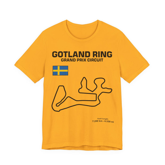 Gotland Grand Prix Circuit Track Outline T-Shirt