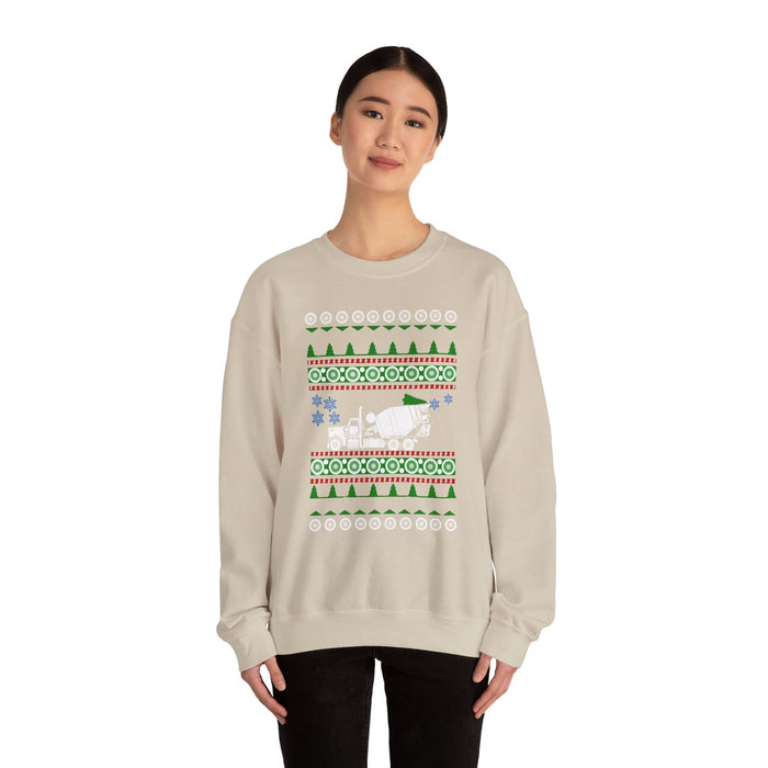 Cement Mixer Truck Ugly Christmas Sweater For Canadian Customers ONLY---Prints and ships from within Canada--more colors
