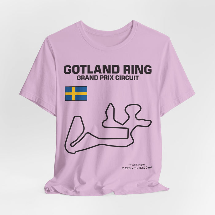 Gotland Grand Prix Circuit Track Outline T-Shirt