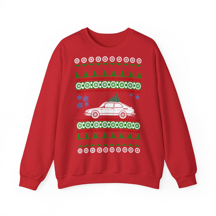 Saab 900 1987-1993 Facelifted Ugly Christmas Sweater for European Customers only--prints and ships from Germany