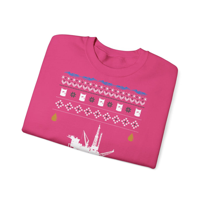 Off Shore Oil Rig Ugly Christmas Sweater for European Customers ONLY---Prints and ships from within Germany