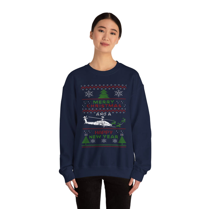 Apache Helicopter Ugly Christmas Sweater Merry Christmas For Canadian Customers ONLY---Prints and ships from within Canada