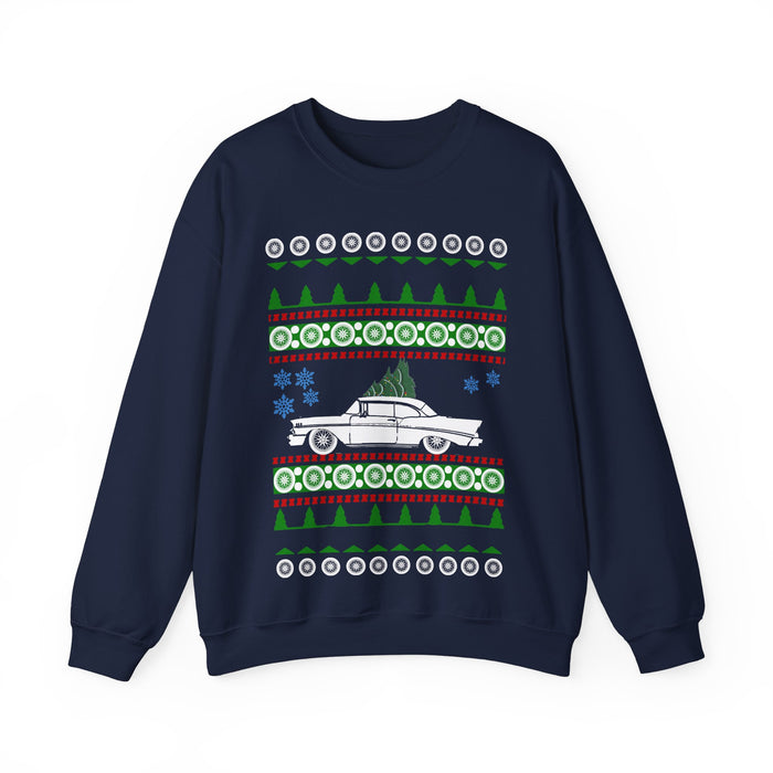 1956 Chevy Bel Air Ugly Christmas Sweater for European customers ONLY (prints and ships from within Europe)