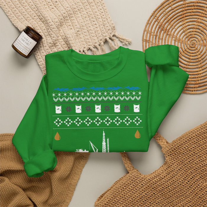 Off Shore Oil Rig Ugly Christmas Sweater for European Customers ONLY---Prints and ships from within Germany