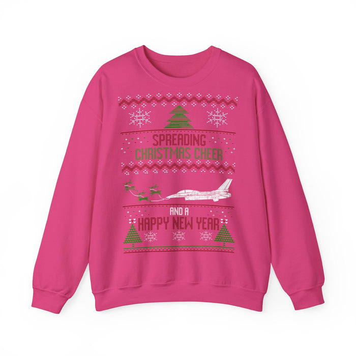 F-16 Military Airplane Fighter Jet Aircraft Ugly Christmas Sweater Sweatshirt for European Customers ONLY--this item prints and ships from Germany