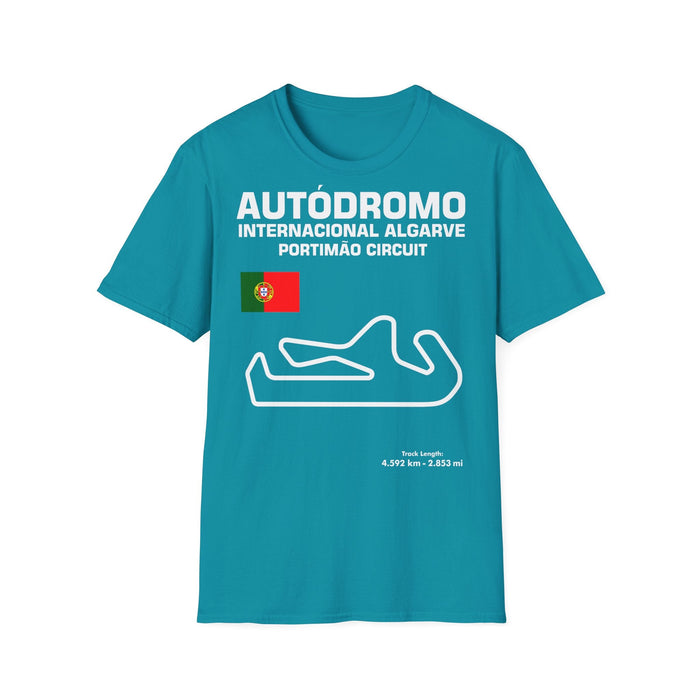 Track Outline Autodromo Internacional Algarve Portimao T-shirt for European Customers ONLY--Prints and ships from within Europe