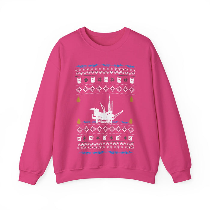 UK Ocean Oil Rig Ugly Christmas Sweater Jumper
