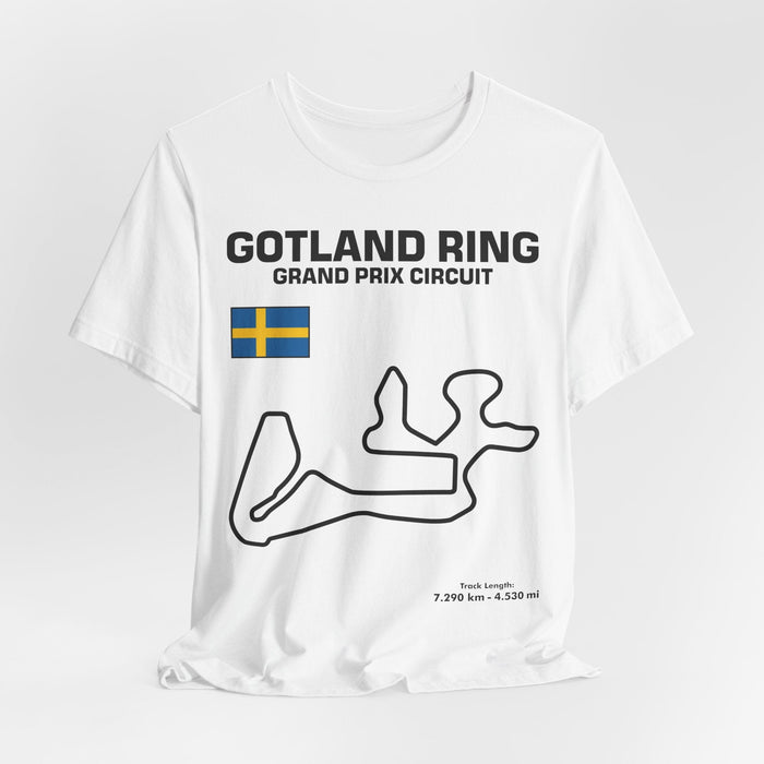 Gotland Grand Prix Circuit Track Outline T-Shirt