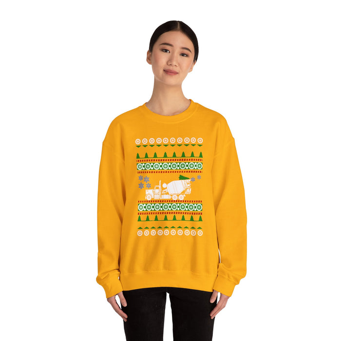 Cement Mixer Truck Ugly Christmas Sweater For Canadian Customers ONLY---Prints and ships from within Canada--more colors