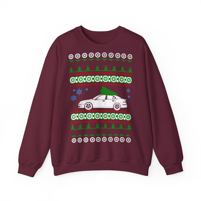 Saab 9-3 Ugly Christmas Sweater Sweatshirt for European Customers ONLY---Item prints and ships from within Europe