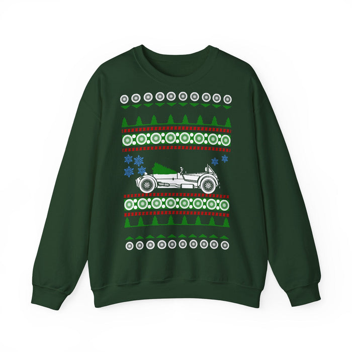 Sports Car like a Super 7 Ugly Christmas Sweater for European Customers ONLY--Prints and ships from Europe