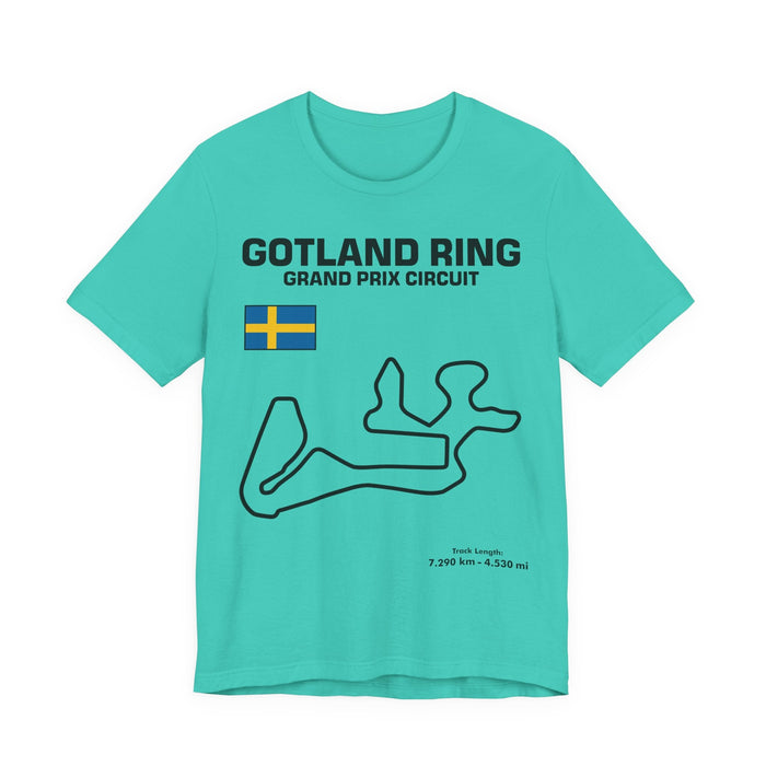 Gotland Grand Prix Circuit Track Outline T-Shirt