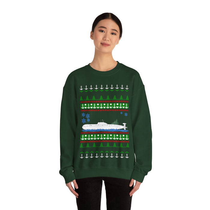 Military Russian Submarine Boat Ugly Christmas Sweater Sweatshirt for UK customers ONLY---Prints and ships from with the UK