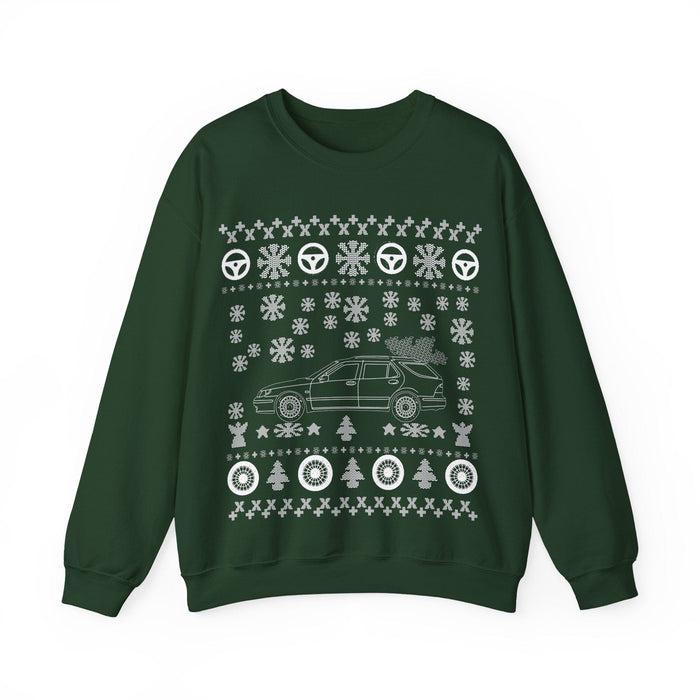 Saab 9-5 wagon ugly christmas sweater jumper for UK customers ONLY---Prints and ships from within the UK