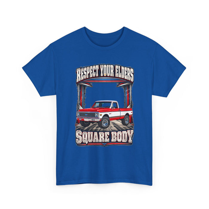 Respect Your Elders Square Body Truck Tee C10 C-10 1972 Cheyenne 4X4