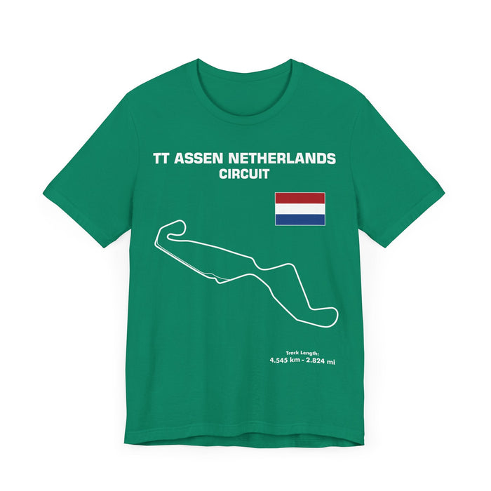 TT Assen Circuit Track Outline t-shirt for European Customers ONLY--Prints and ships from within Europe v2
