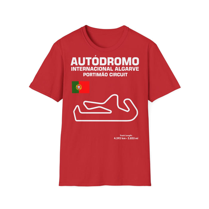 Track Outline Autodromo Internacional Algarve Portimao T-shirt for European Customers ONLY--Prints and ships from within Europe