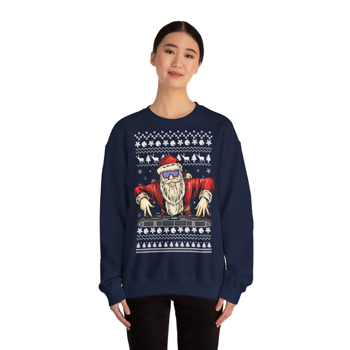 Santa DJ Disc Jockey Ugly Christmas Sweater Jumper for European customers ONLY (prints and ships from Germany)