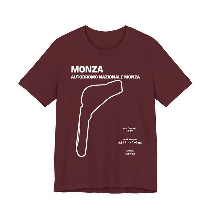 Monza Autodromo Nazionale Track Outline T-shirt for Customers Residing in CANADA ONLY---This particular shirt prints and ships from within Canada