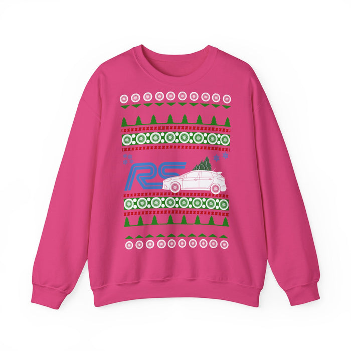 Ford Focus RS 2017+ Ugly Christmas Sweater Sweatshirt for European Customers ONLY---Prints and ships from within Europe
