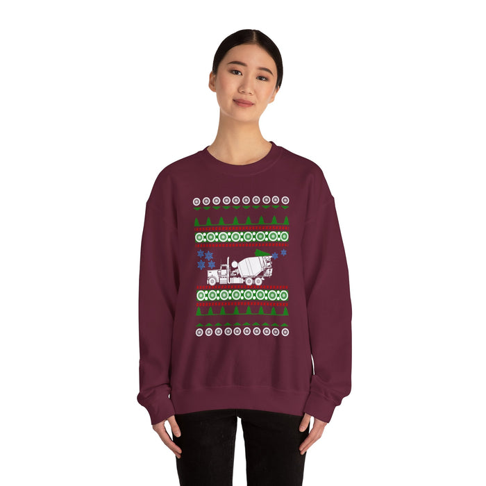 Cement Mixer Truck Ugly Christmas Sweater For Canadian Customers ONLY---Prints and ships from within Canada--more colors