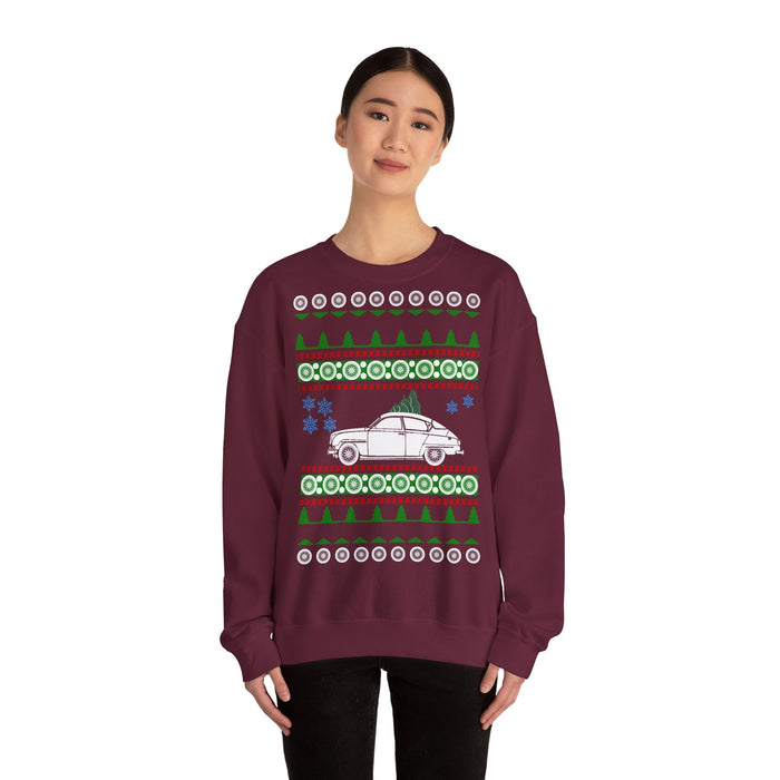Saab 96 Ugly Christmas Sweater for European customers ONLY--Prints and ships from Germany
