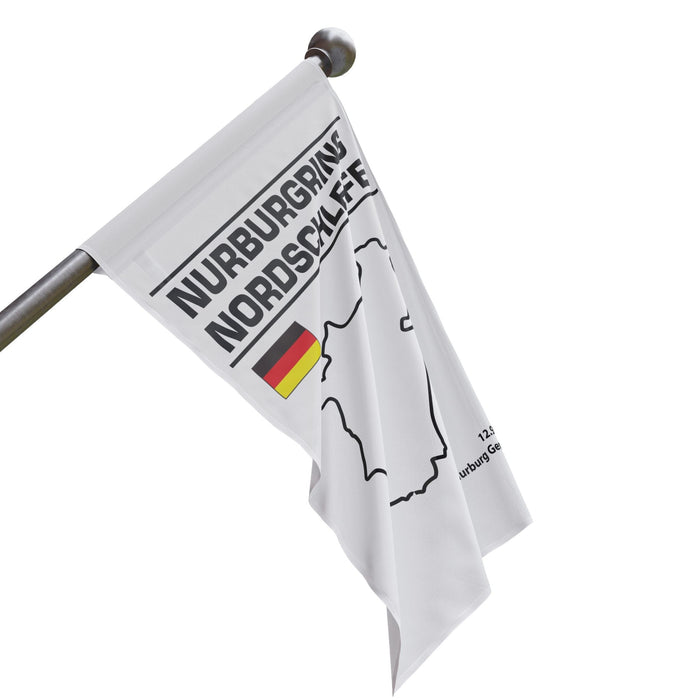 Nurburgring Nordschleife Flag White with Black Design ----3 sizes