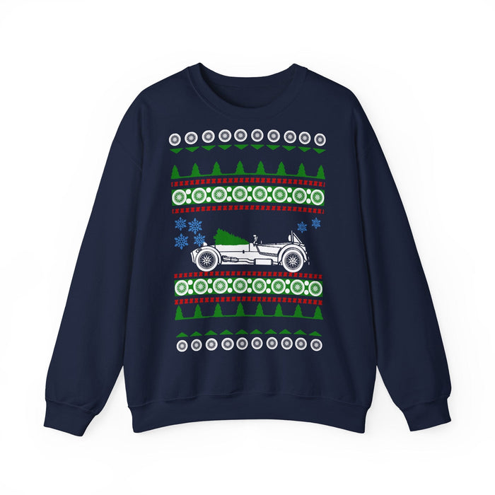 Sports Car like a Super 7 Ugly Christmas Sweater for European Customers ONLY--Prints and ships from Europe