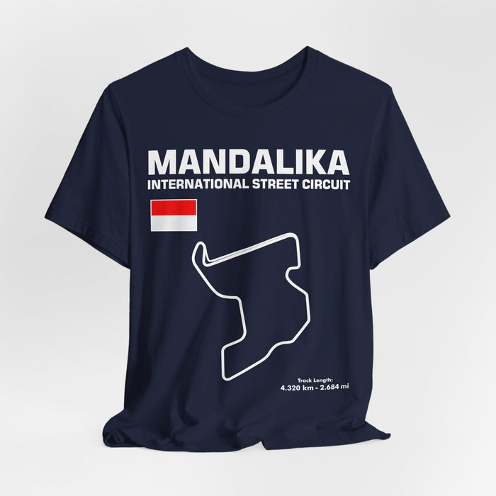 Mandalika International Street Circuit Track Outline T-shirt for European Customers ONLY-- this item prints and ships from within Europe