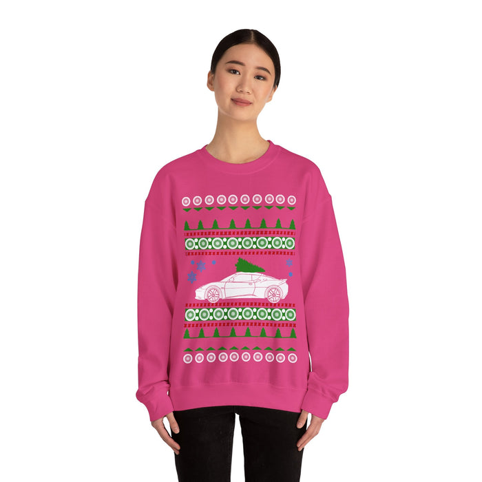 Sports Car like an Evora Ugly Christmas Sweatshirt UK