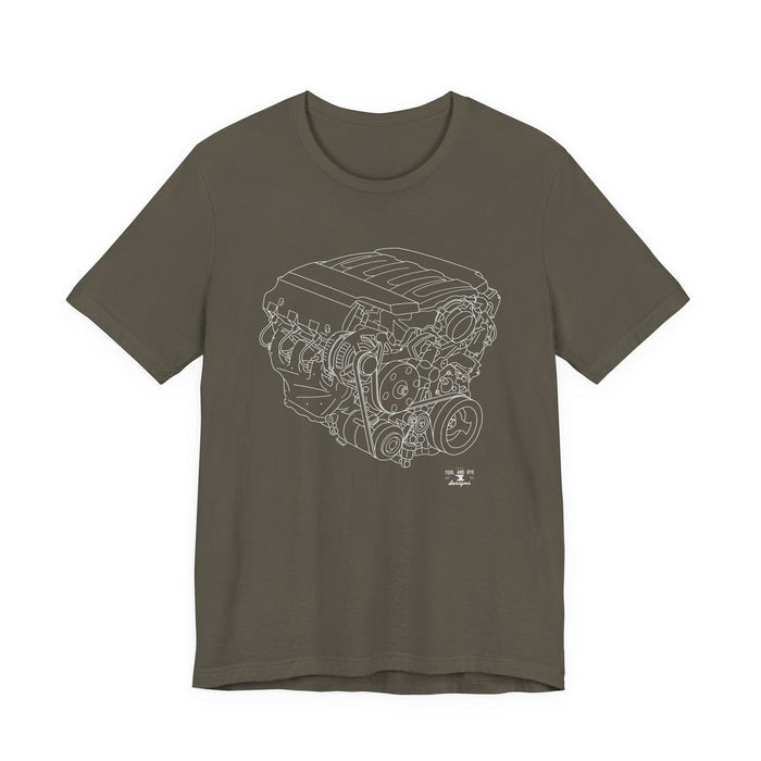 V8 Engine Outline T-Shirt — LT1 V8 Tee--for customers in Australia or New Zealand ONLY---Prints and ships from Australia