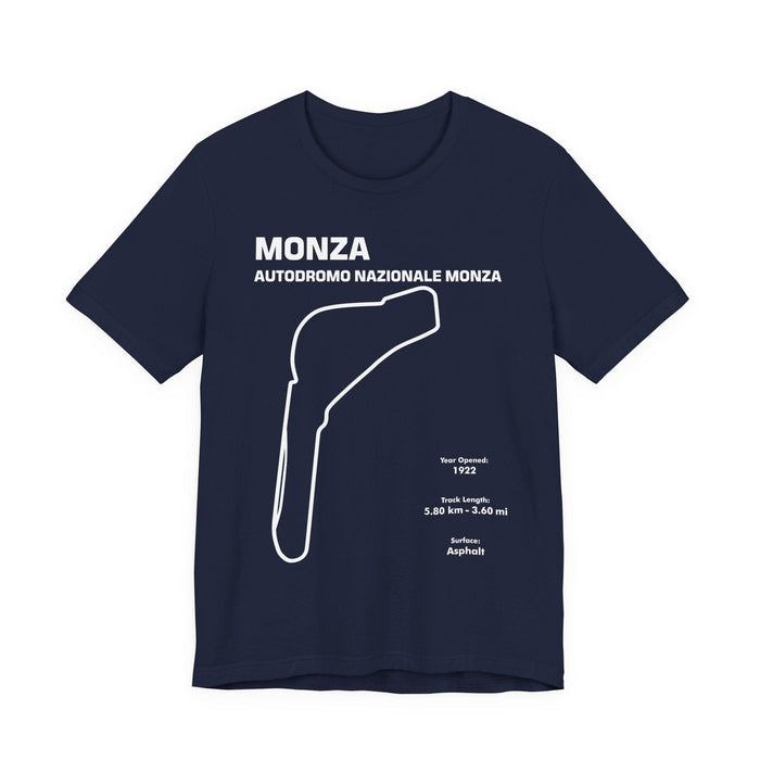 Monza Autodromo Nazionale Track Outline T-shirt for Customers Residing in CANADA ONLY---This particular shirt prints and ships from within Canada