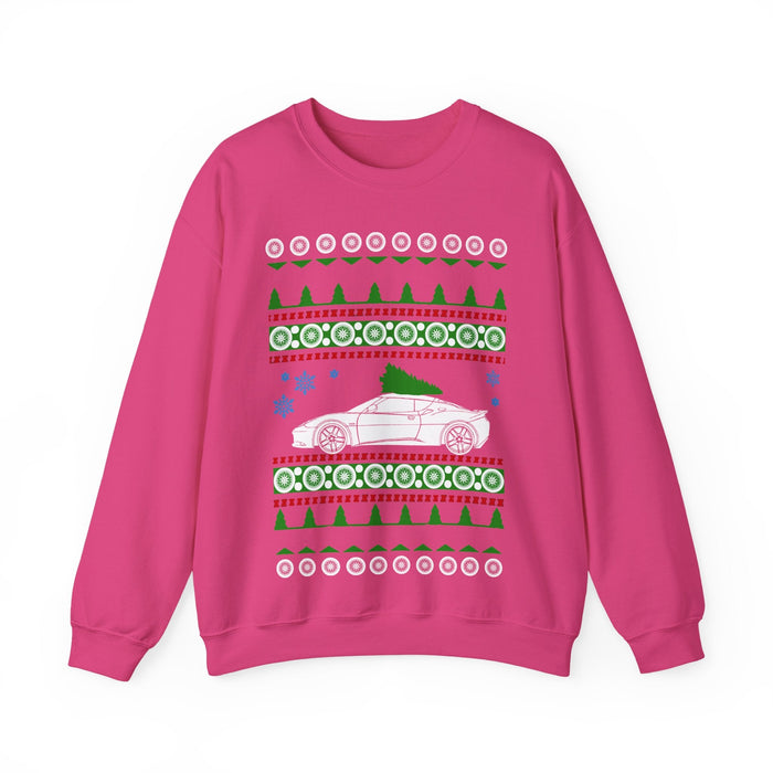 Sports Car like an Evora Ugly Christmas Sweatshirt UK