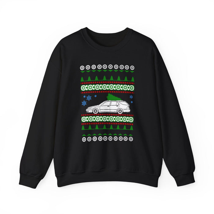Saab 9-5 Wagon Ugly Christmas Sweater Jumper for UK Customers ONLY--Prints and ships from the UK