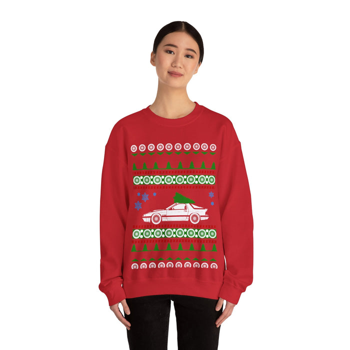 Mazda RX-7 RX7 2nd generation Ugly Christmas Sweater For Australian and New Zealand Customers ONLY---Prints in AUS