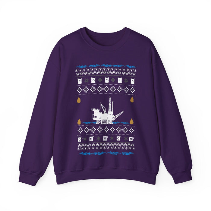 UK Ocean Oil Rig Ugly Christmas Sweater Jumper