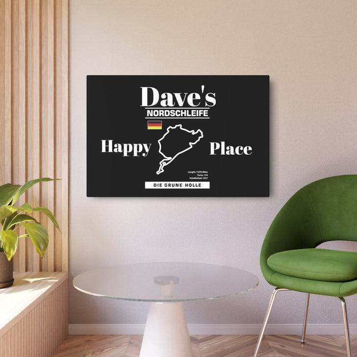Personalized Nurburgring Nordschleife Happy Place Garage Sign