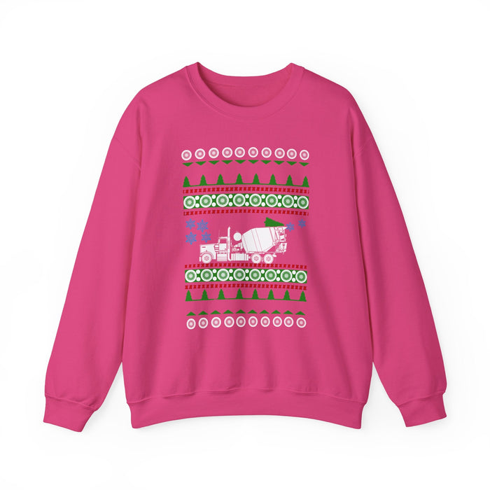 Cement Mixer Truck Ugly Christmas Sweater For Canadian Customers ONLY---Prints and ships from within Canada--more colors