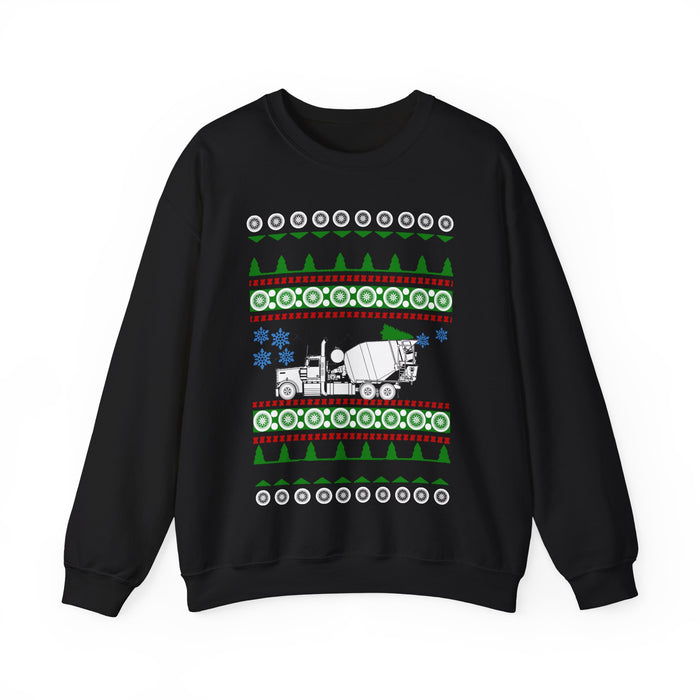 Cement Mixer Truck Ugly Christmas Sweater Sweatshirt for Canadian Customers ONLY (prints and ships from within Canada)