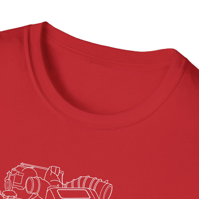 Ford Powerstroke 7.3L Engine Blueprint T-shirt for Canadian Customers ONLY---Prints and ships from within Canada