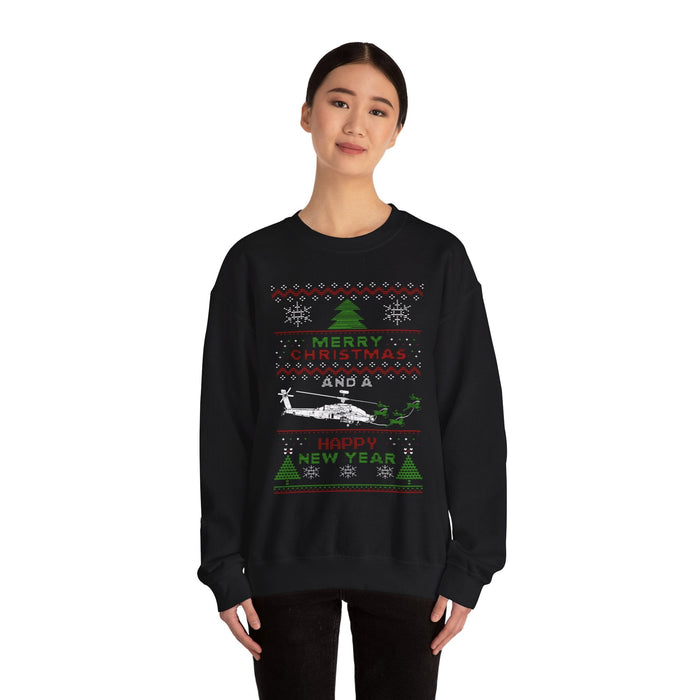 Apache Helicopter Ugly Christmas Sweater Merry Christmas For Canadian Customers ONLY---Prints and ships from within Canada