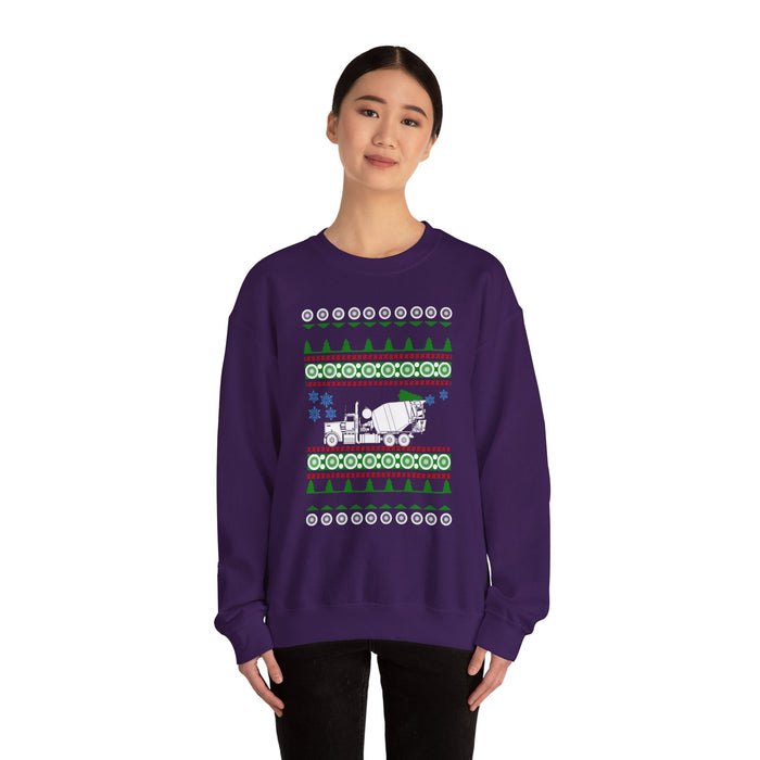 Cement Mixer Truck Ugly Christmas Sweater For Canadian Customers ONLY---Prints and ships from within Canada--more colors