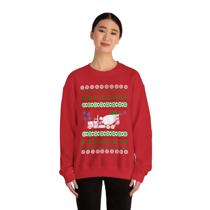 Cement Mixer Truck Ugly Christmas Sweater Sweatshirt for Canadian Customers ONLY (prints and ships from within Canada)