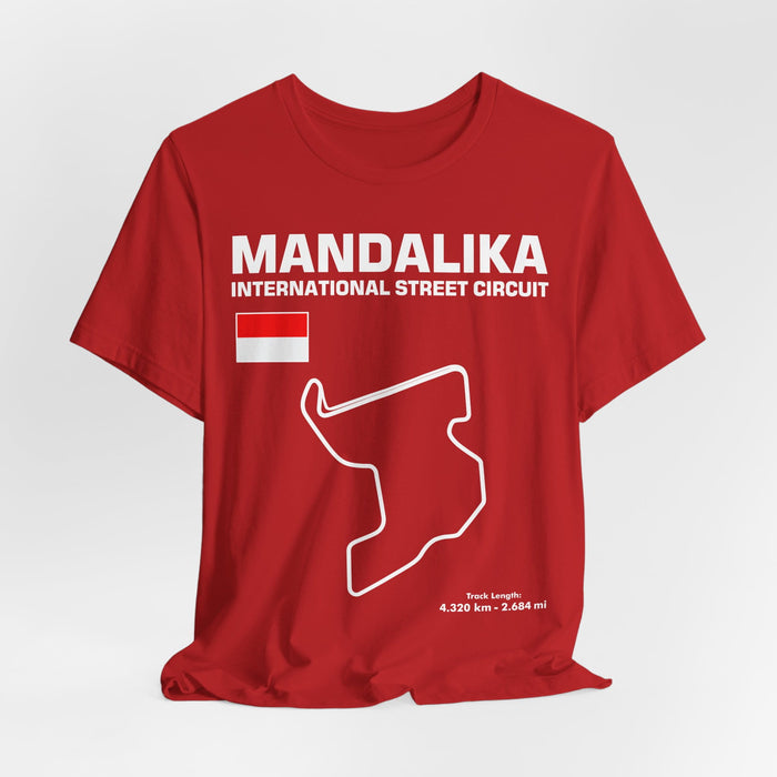Mandalika International Street Circuit Track Outline T-shirt for European Customers ONLY-- this item prints and ships from within Europe