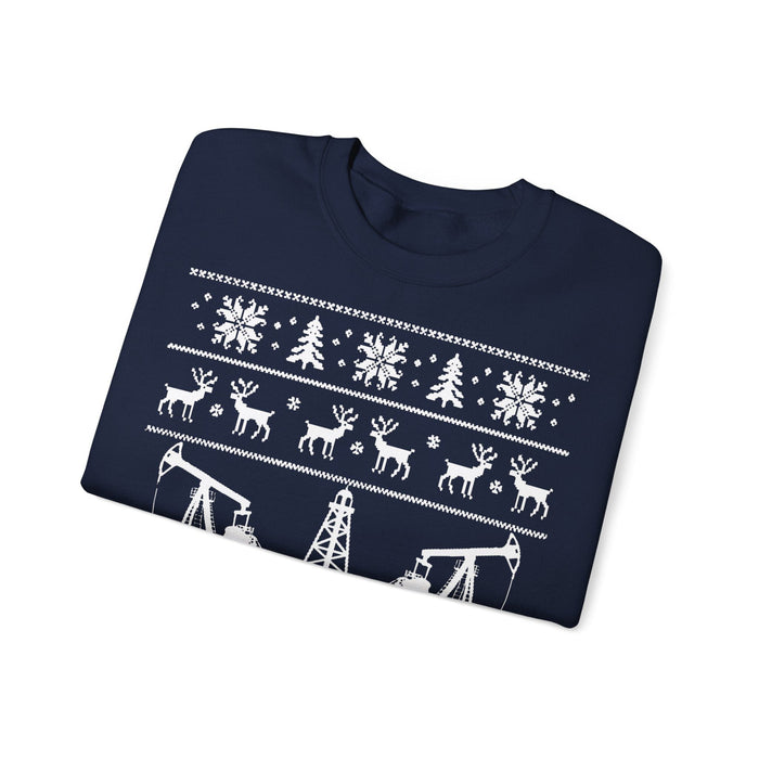 Oil Rig Ugly Christmas Sweater for European Customers ONLY---Prints and ships from with Germany