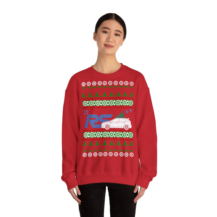 Ford Focus RS 2017+ Ugly Christmas Sweater Sweatshirt for European Customers ONLY---Prints and ships from within Europe