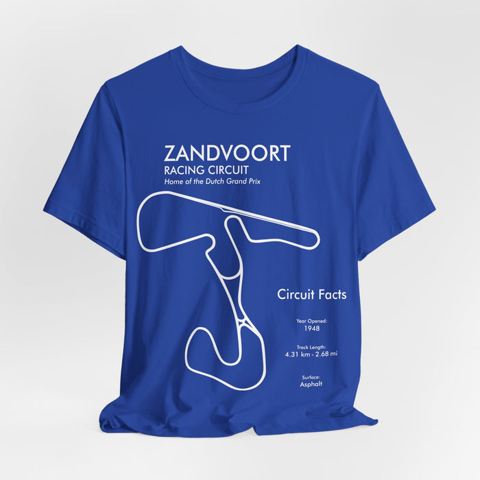 Zandvoort Circuit Outline Tee — Race Track Map T-Shirt -- For UK Customers ONLY--Prints and ships from within the UK